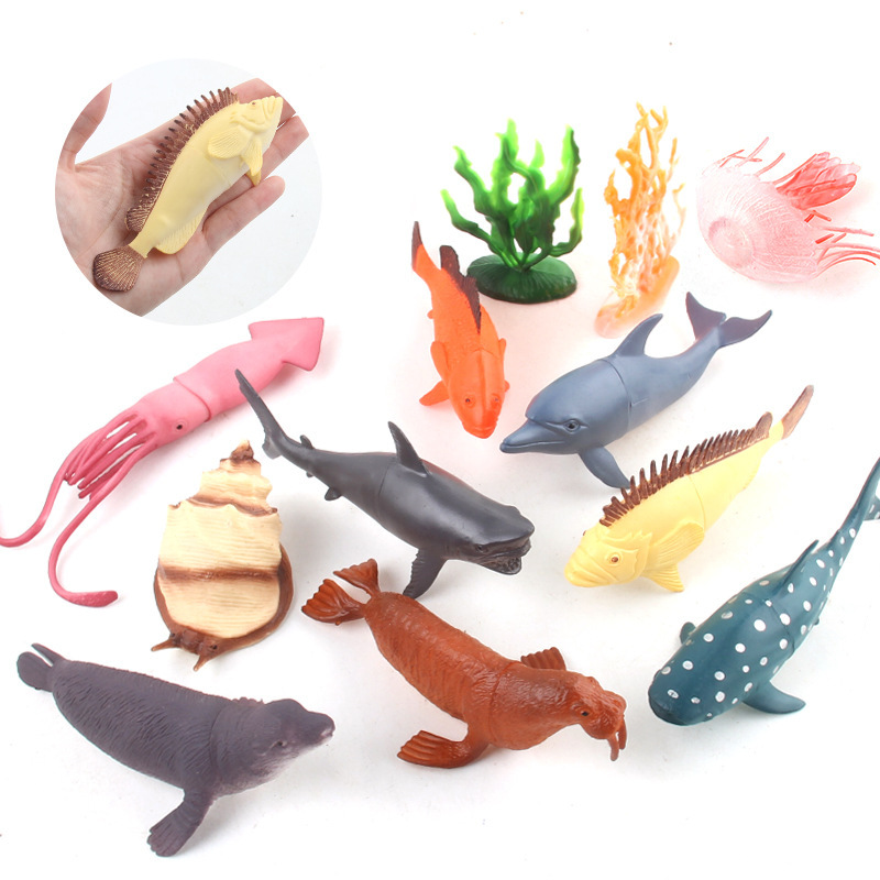 Lifelike children's realistic marine animal model