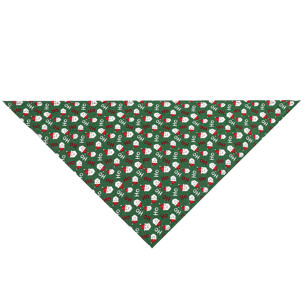 Tanpopo en stock algodón transfronterizo copo de nieve mascota triángulo toalla perro saliva toalla Navidad mascota saliva toalla