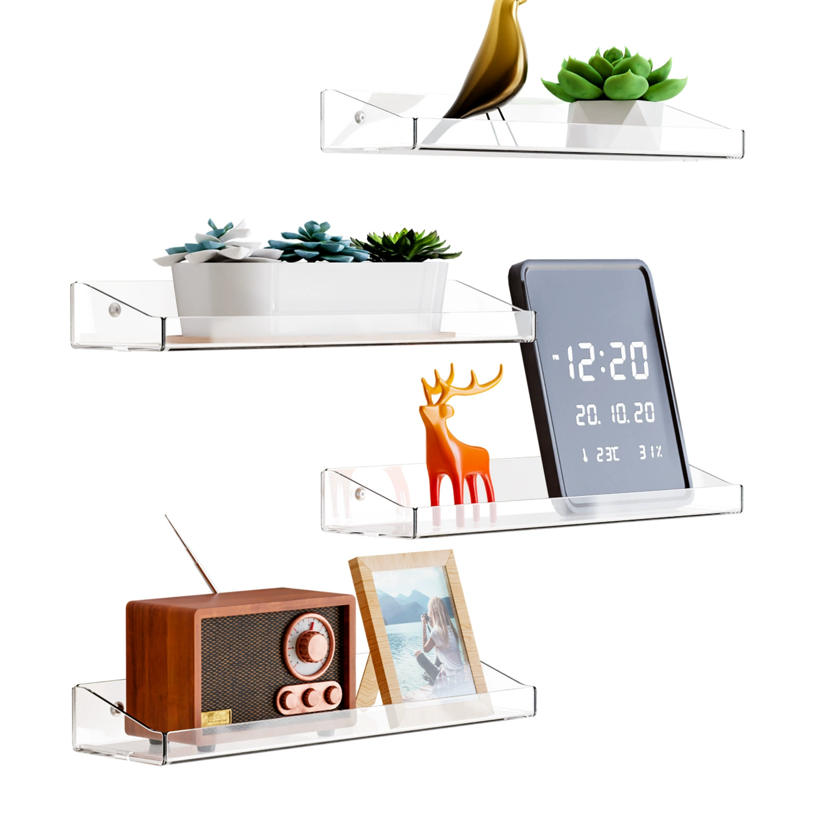 Трансграничная настенная подвесная стойка, прозрачная U-образная скошенная кромка с перегородкой, стеллаж для хранения приправ в ванной, стеллаж для хранения