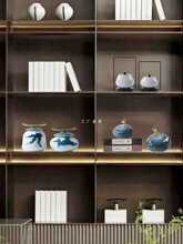 ft新中式摆件陶瓷样板间客厅酒柜办公室茶室书柜博古架软装饰品