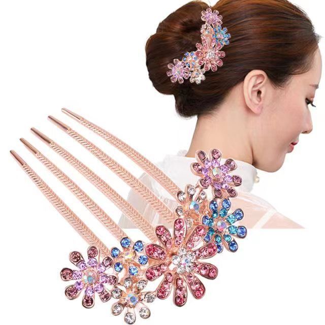 Direct manufacturer wholesale sunflower bridal hair comb ladies hair comb hairpins balls hair accessories head accessories