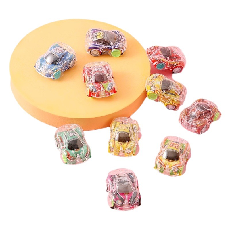 Color printing double-decker car toy prizes kindergarten inertia back car to push boys toys cross-border exclusive
