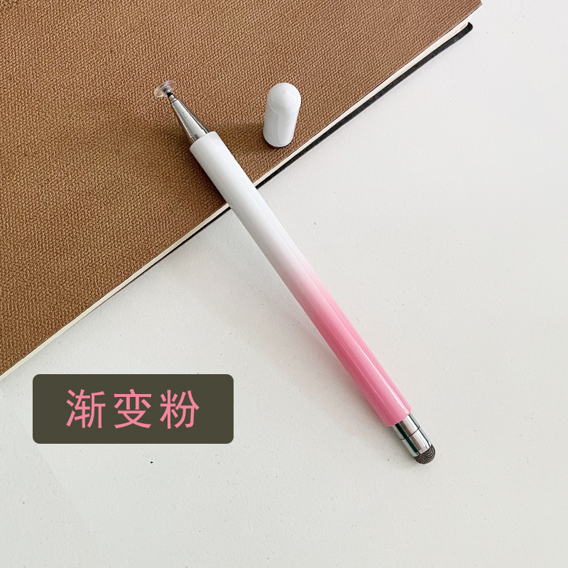 Pluma capacitiva universal para iPad teléfono móvil pantalla táctil pluma disco cabeza de tela dos en una tableta pintura escritura