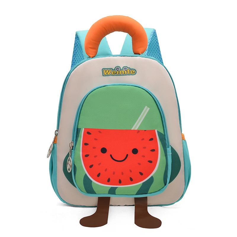 Nueva bolsa infantil de dibujos animados bolsa de frutas transpirable preescolar mochila de niños lindas niñas mochila de jardín de infantes luz