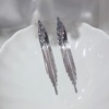 Retro long advanced earrings with tassels, European style, diamond encrusted, bright catchy style, high-quality style, internet celebrity, wholesale