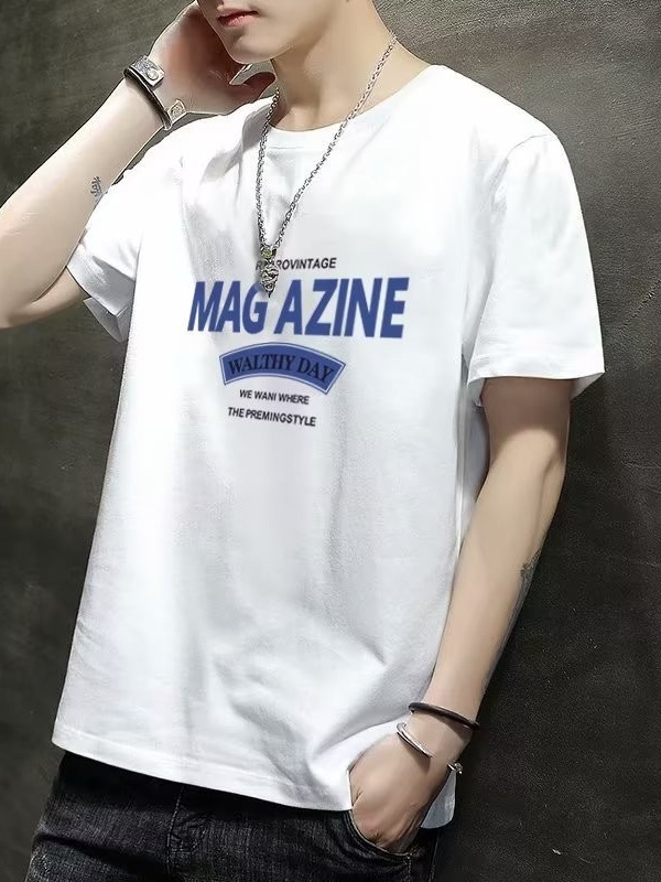 Camiseta 2024 nueva marca de moda masculina de manga corta verano más grasa suelta ropa de media manga ropa de verano con sensación de hielo