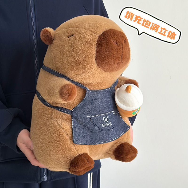 Lindo nuevo juguete de peluche almohada grande muñeca capibara muñeca muñeca máquina de garras canjear regalo de cumpleaños al por mayor