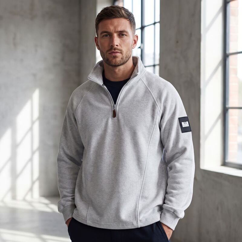Autumn and Winter Old Money Style Foreign Trade Weekend Offender Zip-Up Sweatshirt with Embroidered Shoulder Patches for Men and Women Trendy Sweatshirt