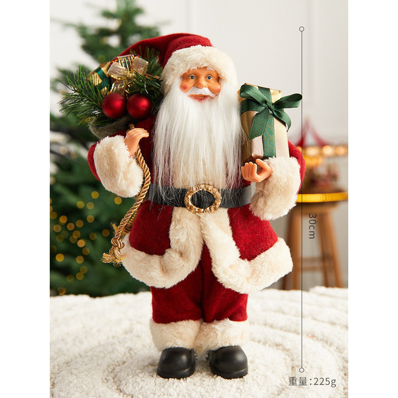 Amazonの新しいサンタクロース人形オーナメントクリスマスシーンレイアウトホテルウィンドウデスクトップ装飾|undefined