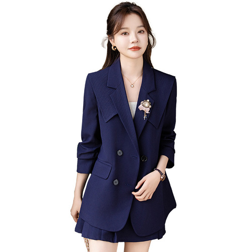 Casual suit jacket for women 2024 new style high-end street fashion loose temperament small man suit spring and autumn