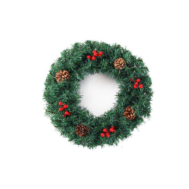 Navidad decoración Garland puerta colgando adorno corona ratán ornamento Navidad escena diseño Navidad guirnalda al por mayor