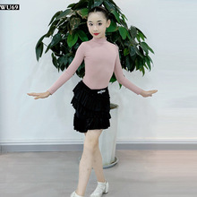 新款儿童拉丁舞练功服女秋冬舞蹈训练服装高级感少儿拉丁舞服女童