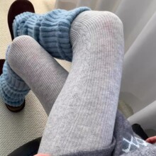 日系JK奶白色连裤袜女保暖羊毛麻花纹打底裤秋冬加厚深灰色打底袜