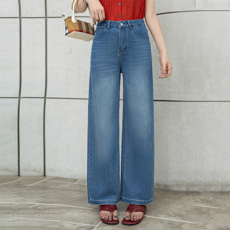 Blue Wide-Leg Jeans for Women 2026 Summer New Popular Style Fashion Loose High-Waisted Casual Straight Pants Blue Wide-Leg Jeans for Women 2026 Summer New Popular Style Fashion Loose High-Waisted Casual Straight Pants