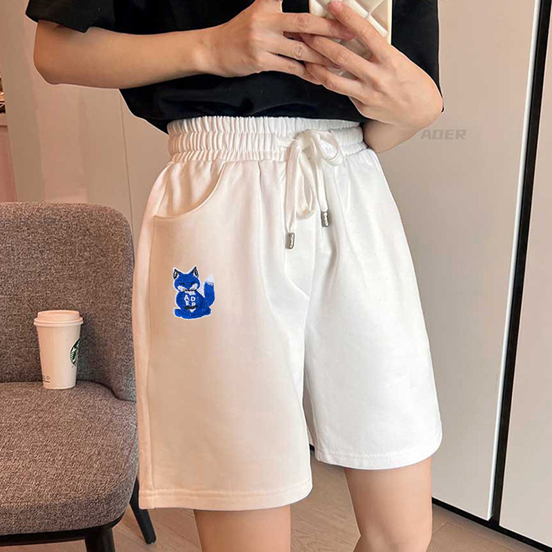 Korean Style Aader Shorts Women's Summer Outer Waffle Meditation Fox Loose Large Size Women's Five-length Pants