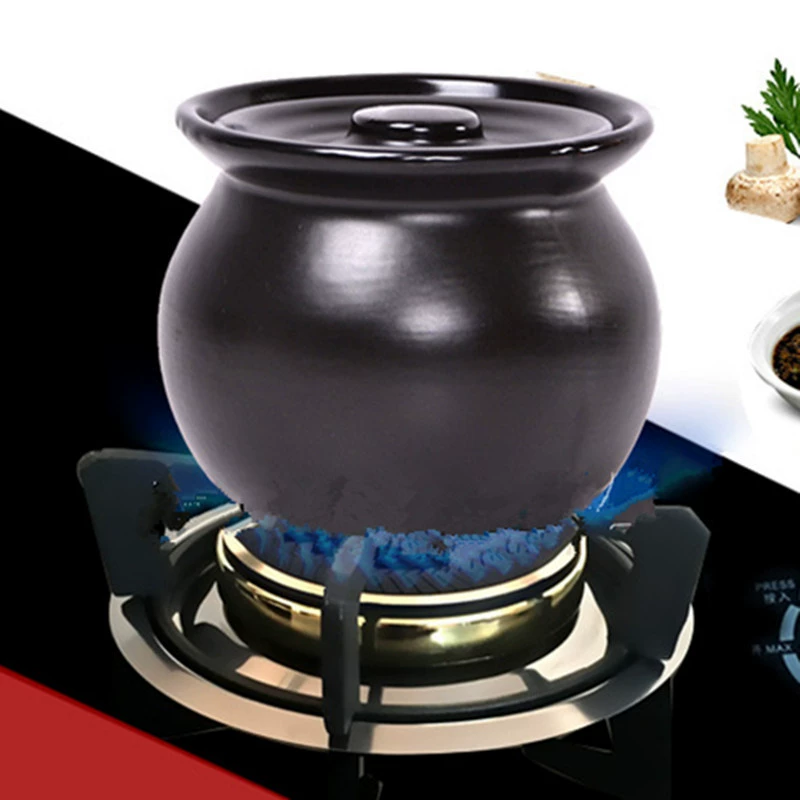 Кастрюли с открытым огнем с супом, баночка с небольшим тушеным горшком Цзянси