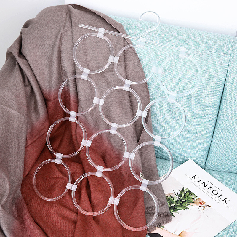Scarf Rack Transparent 12-Circle Scarf Display Rack Scarf Rack Scarf Storage Tie Towel Socks Rack