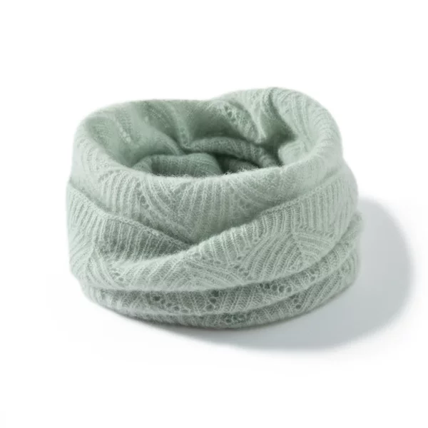 Autumn and winter 2024 new cashmere scarf women's thickened chic twist collar unisex cervical scarf