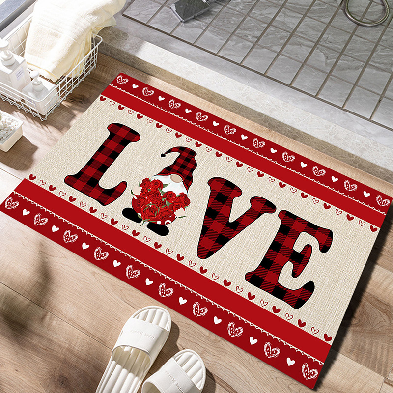 Transfronterizo europeo y americano Día de San Valentín alfombra sala de estar alfombra roja Festival festivo estera regalo alfombra de la boda