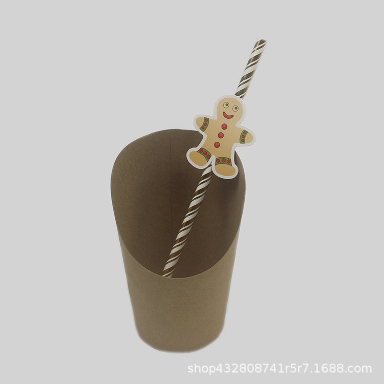 Desechables fiesta creativa paja Navidad vestir accesorios postre Mesa pastel tarjeta decoración bebida papel paja