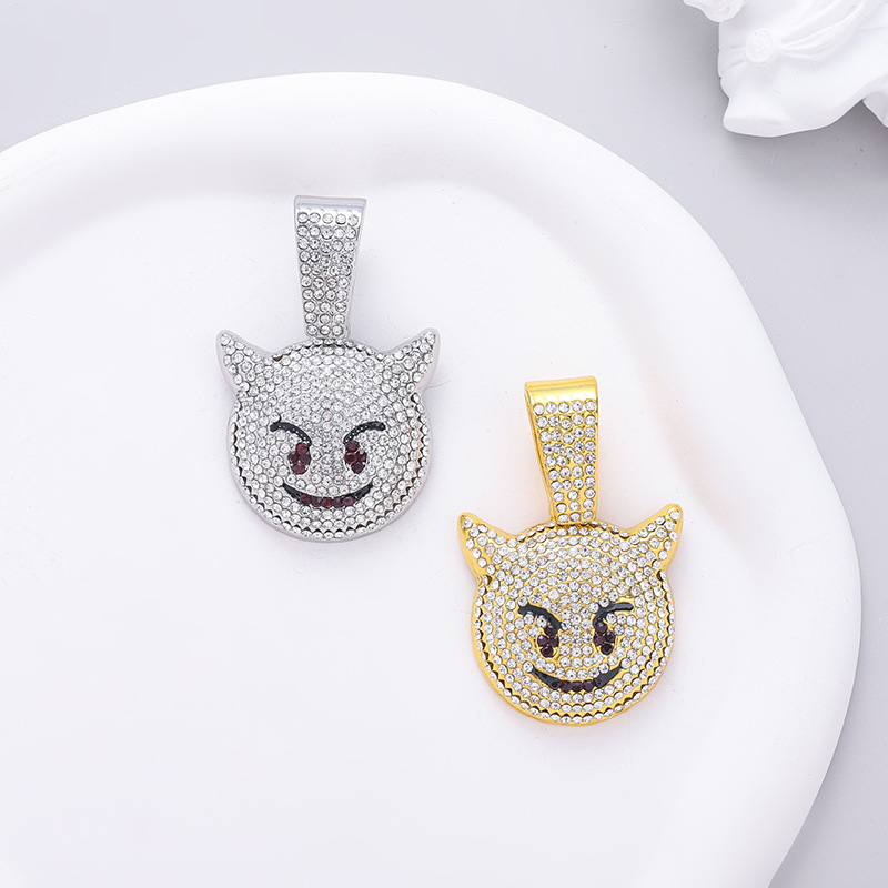 Cute Ghost with Female Crowd Design Hip Hop Style Devil Collar Sweet Cool Sweater Chain Necklace_voghion.com