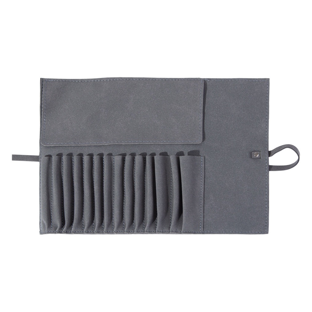 Zhuolya portátil herramientas de belleza Jack deerskin terciopelo rollo bolsa de almacenamiento 14 12 piezas 10 piezas azul gato bolsa de cosméticos