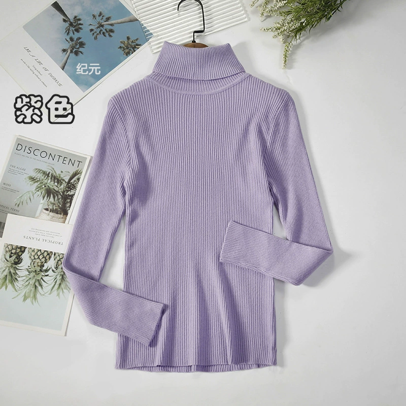 knitted fitted sweater, turtleneck, midweight slim fit