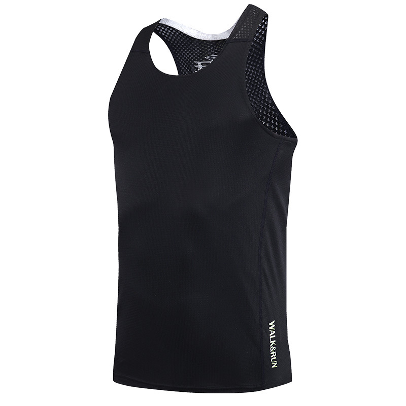 Camiseta de entrenamiento de maratón hombre de verano ropa de fitness ropa de entrenamiento de secado rápido carrera chaleco sin mangas