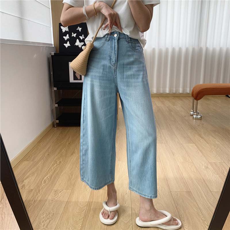 High-Waisted Slimming Wide-Leg Jeans for Women, Summer Thin Style, 2026 New Model, Plus Size, Loose Fit, Slimming Straight-Leg Pants High-Waisted Slimming Wide-Leg Jeans for Women, Summer Thin Style, 2026 New Model, Plus Size, Loose Fit, Slimming Straight-Leg Pants