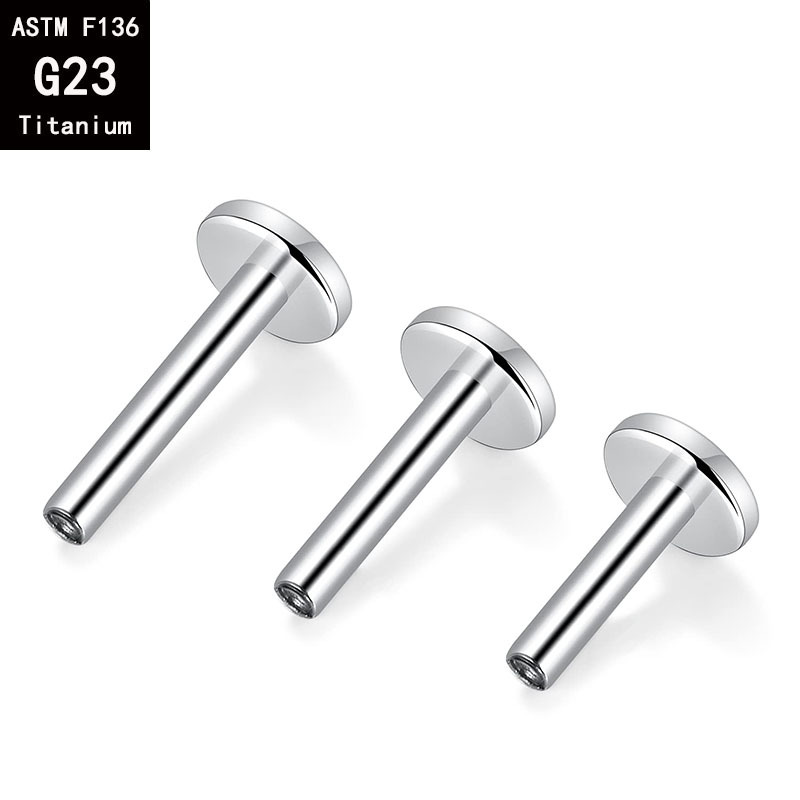 Labret piercing jewelry detail image