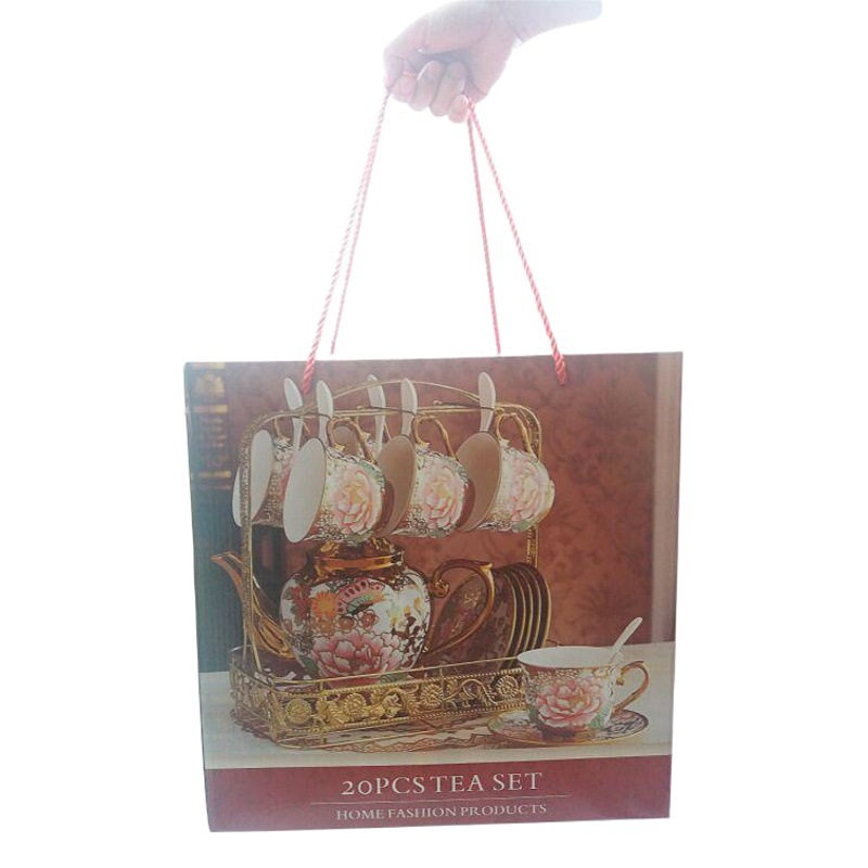 Chapado en oro taza de café de estilo europeo traje creativo perfumado té de cerámica juego de café británico sala de estar hogar Retro