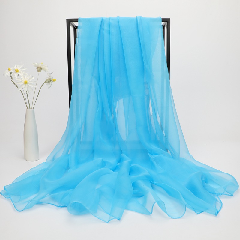 Solid color silk summer thin cloak