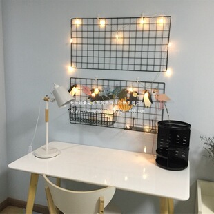 Mesh Wire Mesh Photo Wall Storage Rack Iron Decorative Photo Frame Background Wall Jewelry Display Rack Wall Hanging Wholesale
