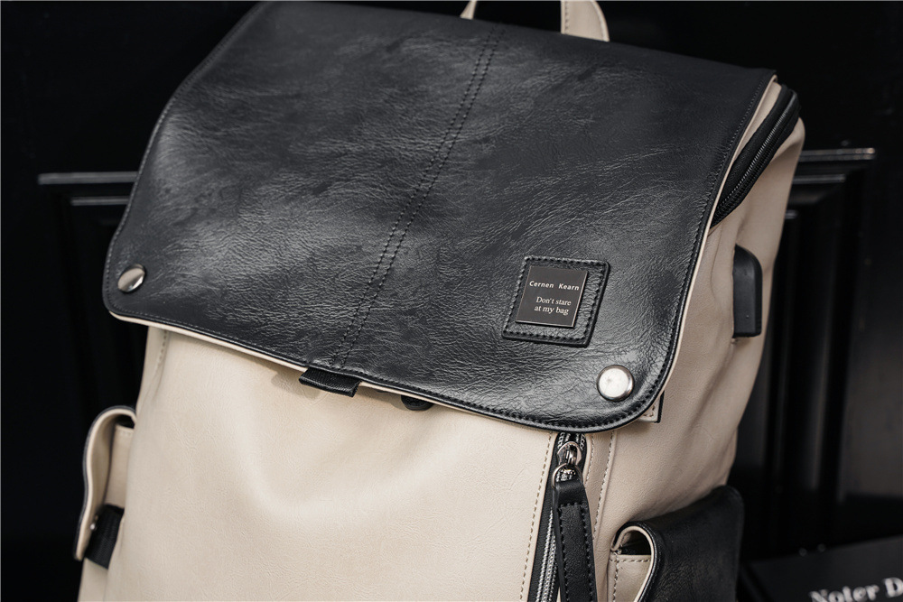 Mens Fashion Backpack Trendy Leisure Travel School Bag For Students_voghion.com