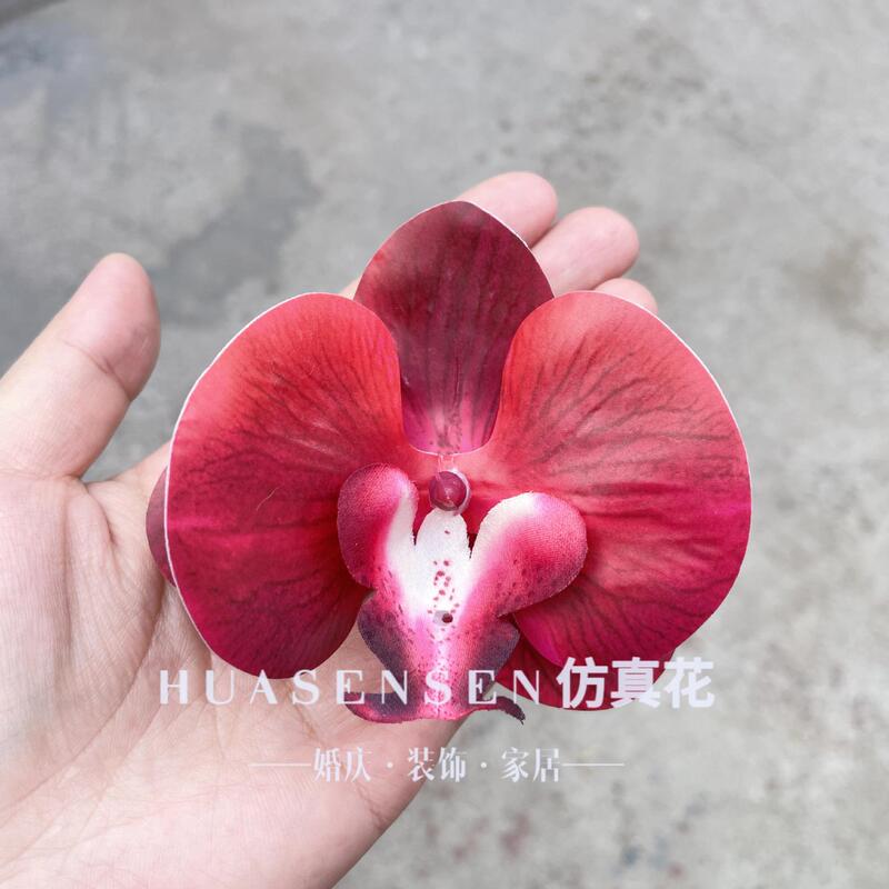 3Dプリントフィルム胡蝶蘭シミュレーション単輪花頭手作り結婚お土産喜糖箱装飾diy靴花|undefined