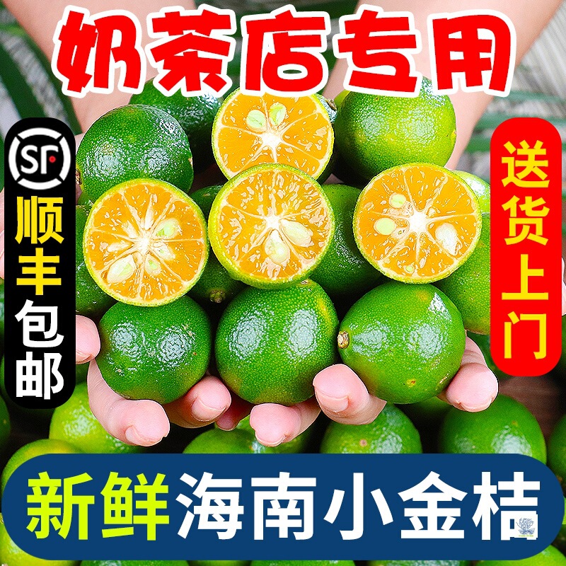 Hainan Small Kumquats, Fresh Green Lemons, Thin-Skinned Green Mandarins, Seasonal Fruits, Fresh Lemons, 2.5kg Kumquats