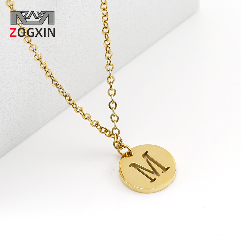 Cruz-Frontera de acero inoxidable europeo y americano collar de la Carta de acero de titanio collar de la Carta de acero inoxidable