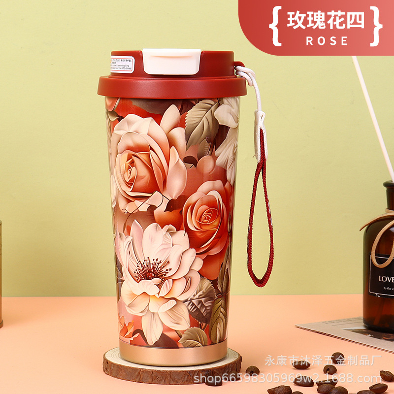 316 tazas de acero inoxidable estudiantes portátiles tazas de agua de gran capacidad de automóvil de lujo tazas de agua de automóvil portátiles