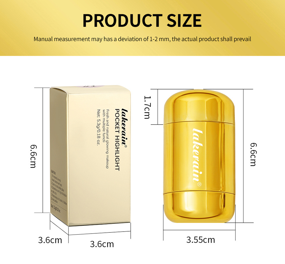 Cross-border lakerain Rotating Highlight Stick Natural three-dimensional facial contouring stick undefined