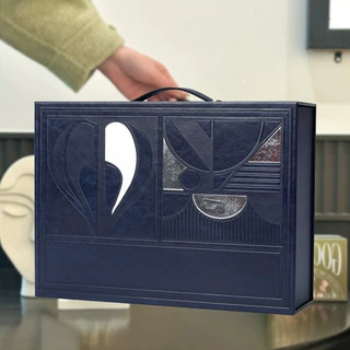 定制深蓝色礼品盒包装盒印刷LOGO高档定做盒子彩盒礼盒订做天地盒