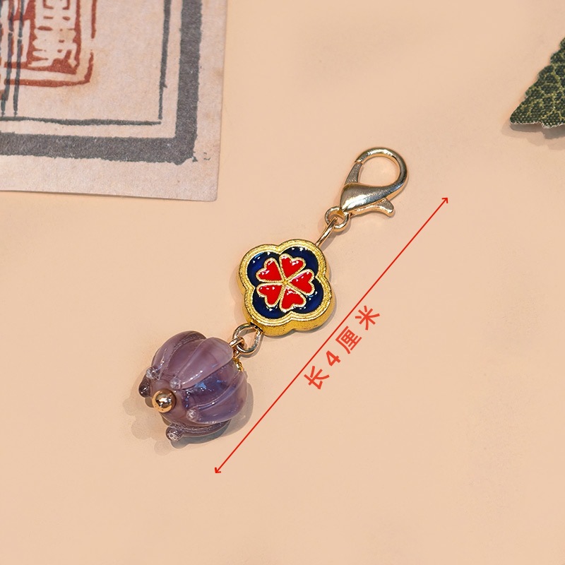 国民スタイル合金竹フレッシュピンクフラワーペンダント中国ベルペンダント古代スタイルチャイナ韓服衣類アクセサリー