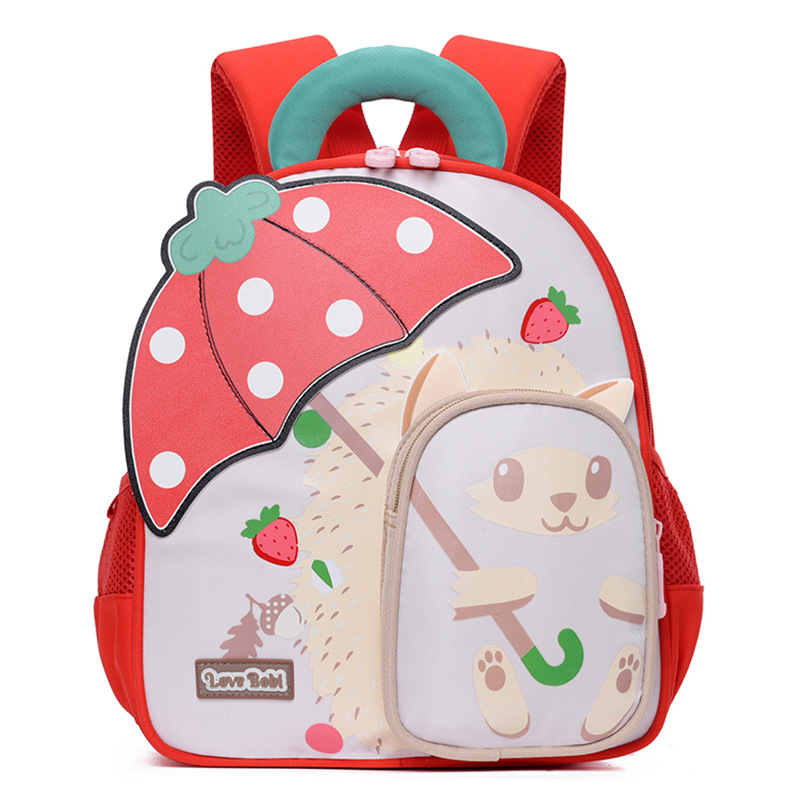 Mochila escolar de jardín de infantes para niños Mochila de preescolar de dibujos animados pequeño erizo