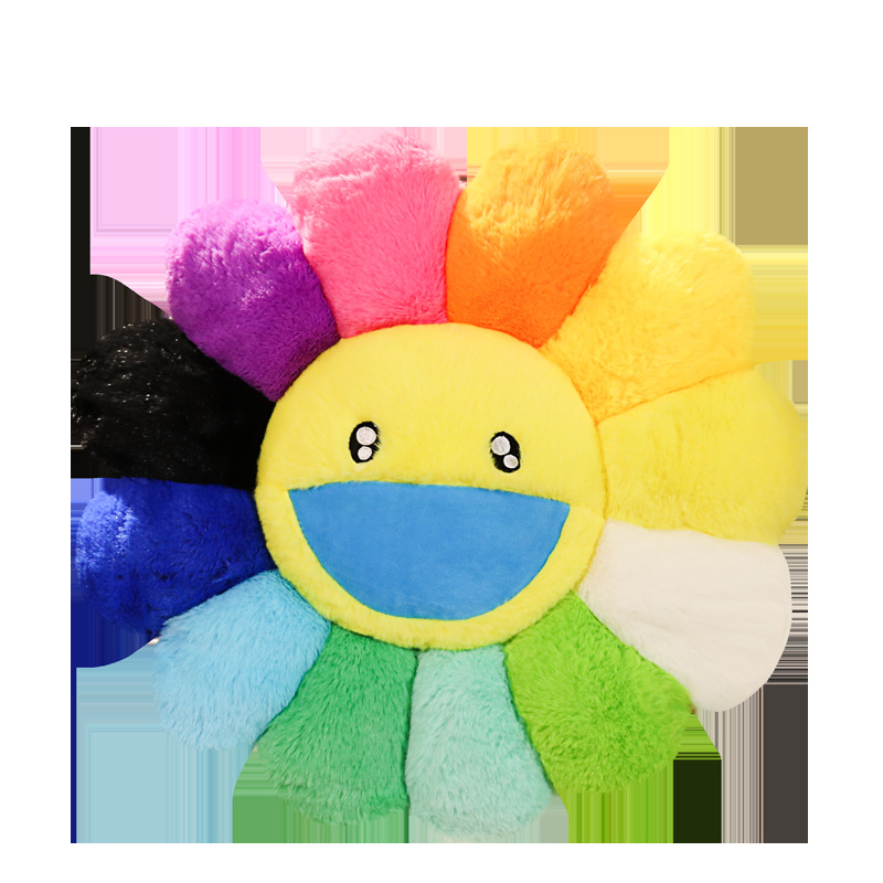 Piel de conejo colorido girasol cojín de peluche de juguete almohada Oficina Butt cojín estudiante kindergarten silla cojín