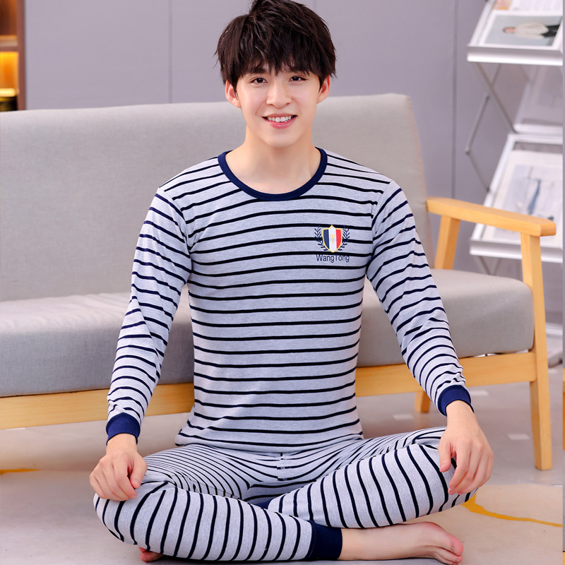 Ropa de otoño juvenil pantalones largos conjunto de ropa interior para niños medianos y grandes niños y niñas suéter de algodón niñas suéter línea conjunto de pantalones