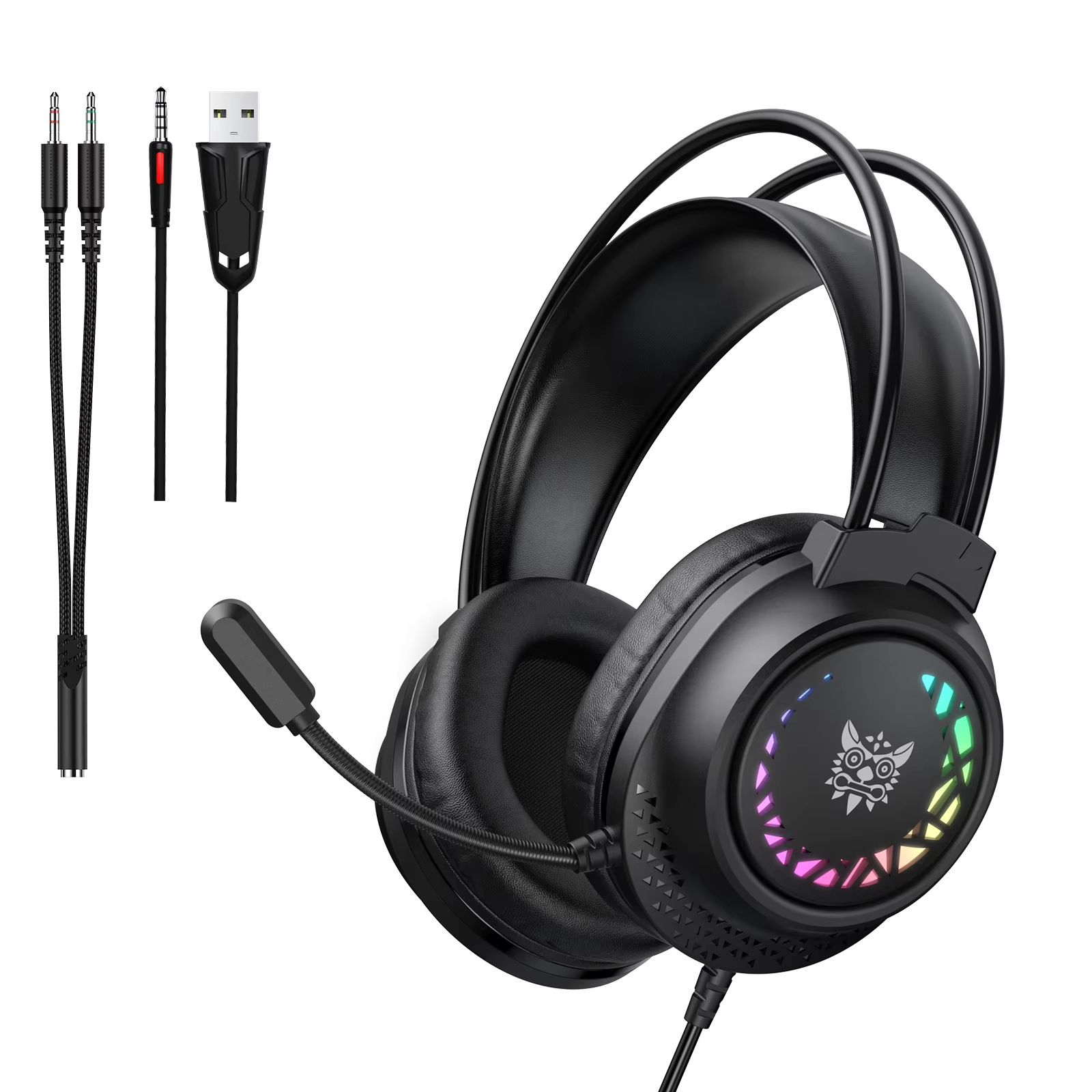 Onikuma X92 In-Ear Gaming Headphones Rgb Light 20Hz-20Khz USB + 3.5mm Wired