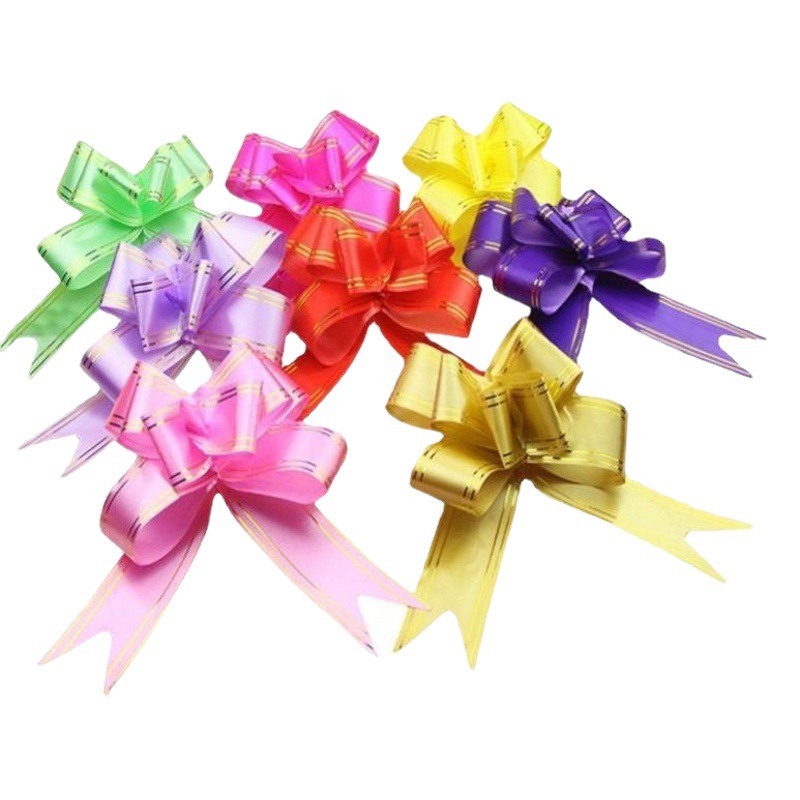 Fabricante al por mayor de empaques de flores para regalos navideños, cinta con borde dorado, 30 flores medianas atadas a mano.