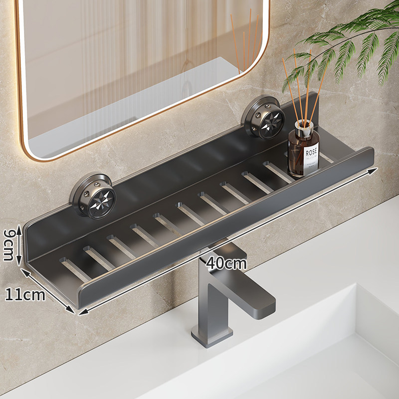 Estante Multifuncional de Almacenamiento para Baño, Sin Perforación image 12