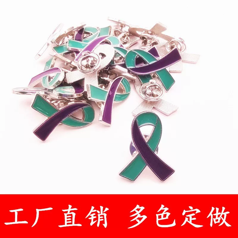 Bow Ribbon Lapel Pin Badge, Enamel Metal Ribbon-Style Brooch, Multi-Color 2.6 cm