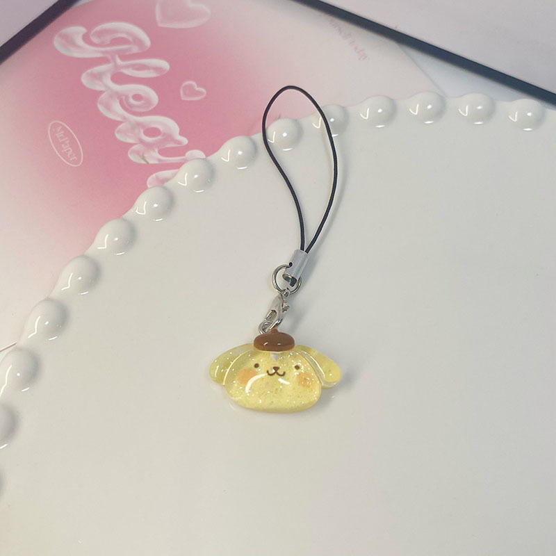 Cuerda delgada del teléfono móvil de la cabeza de perro del pudín del flash