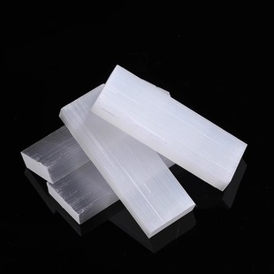 Cross-border natural Moroccan transparent gypsum ornaments original gypsum strip cat's eye mineral elimination stone home decorations wholesale